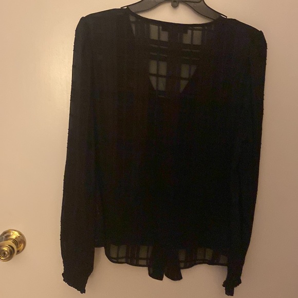 INC International Concepts Women’s Long Sleeves Waist Front Tie Tops - Picture 5 of 5